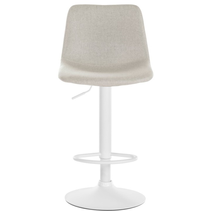 2er Set Barhocker Divo Stoff Weiß