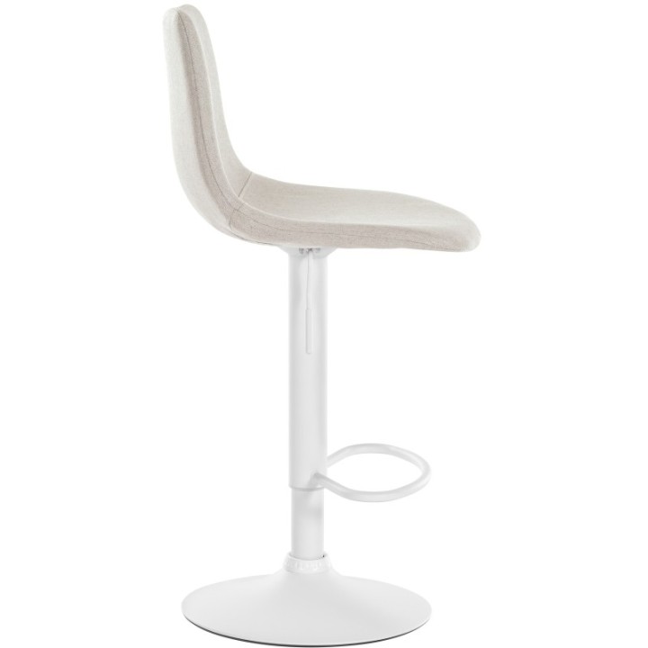 2er Set Barhocker Divo Stoff Weiß