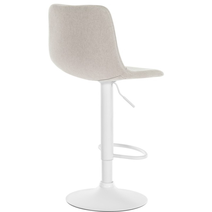2er Set Barhocker Divo Stoff Weiß