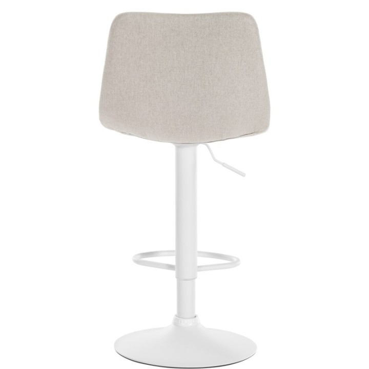 2er Set Barhocker Divo Stoff Weiß