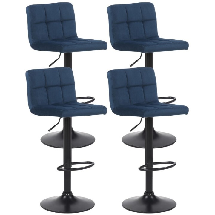 4er Set Barhocker Feni Samt