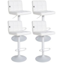 4er Set Barhocker Feni Kunstleder weiß