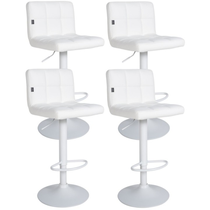 4er Set Barhocker Feni Kunstleder weiß