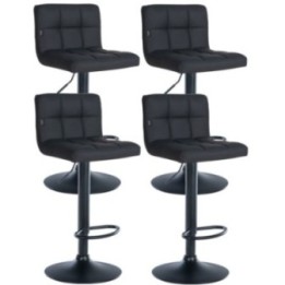 4er Set Barhocker Feni Kunstleder schwarz