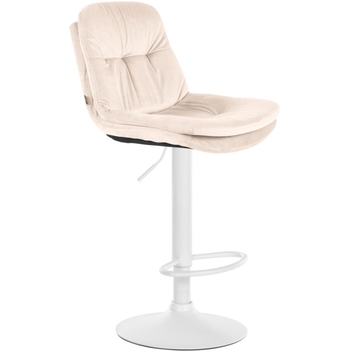 Barhocker Laurel Samt weiß