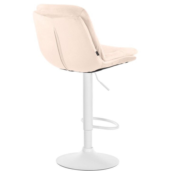 Barhocker Laurel Samt weiß