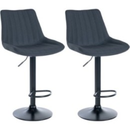 2er Set Barhocker Toni Stoff schwarz