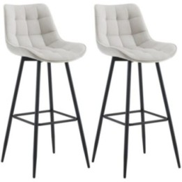 2er Set Barhocker Dartford Samt