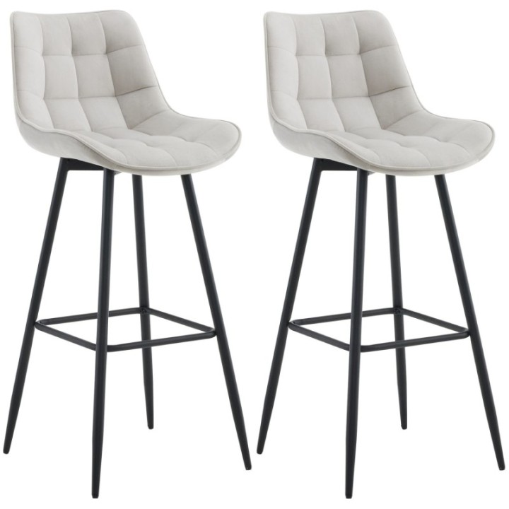2er Set Barhocker Dartford Samt