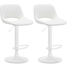 2er Set Barhocker Camden Kunstleder weiß