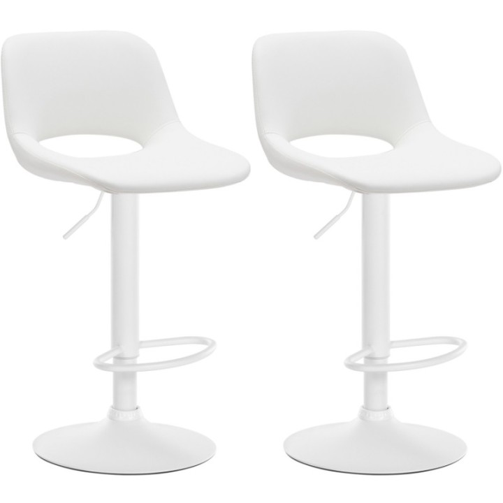 2er Set Barhocker Camden Kunstleder weiß