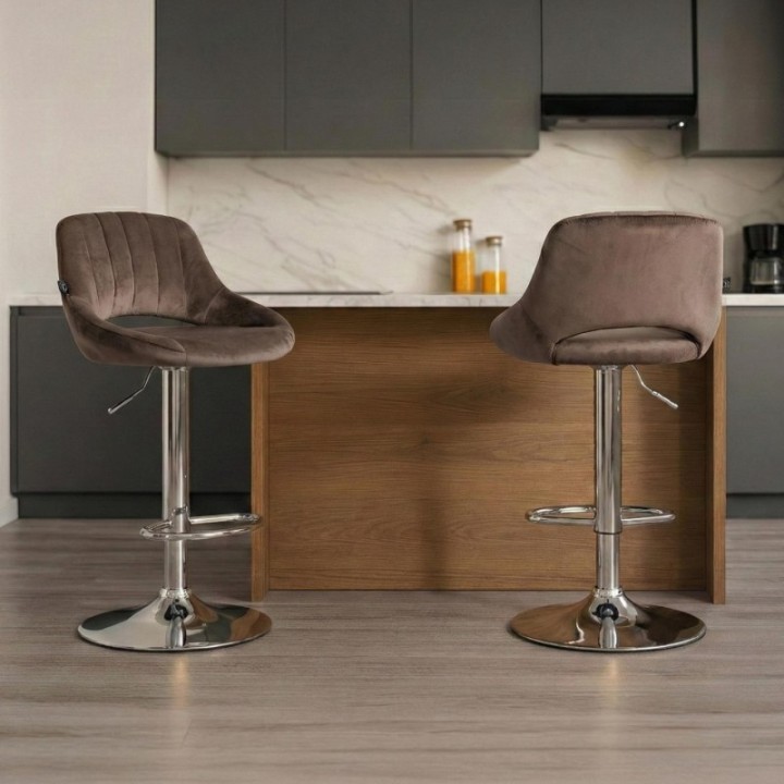 2er Set Barhocker Milet Samt C