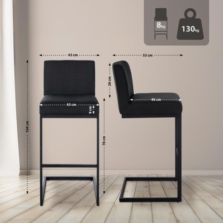 Barhocker Hopewell Stoff B