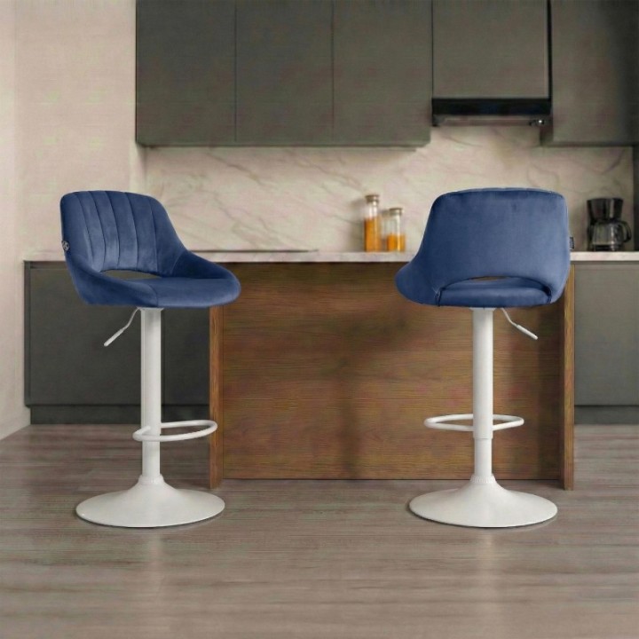 2er Set Barhocker Milet Samt W