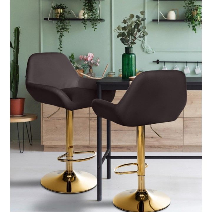 Barhocker Braga Gold Kunstleder