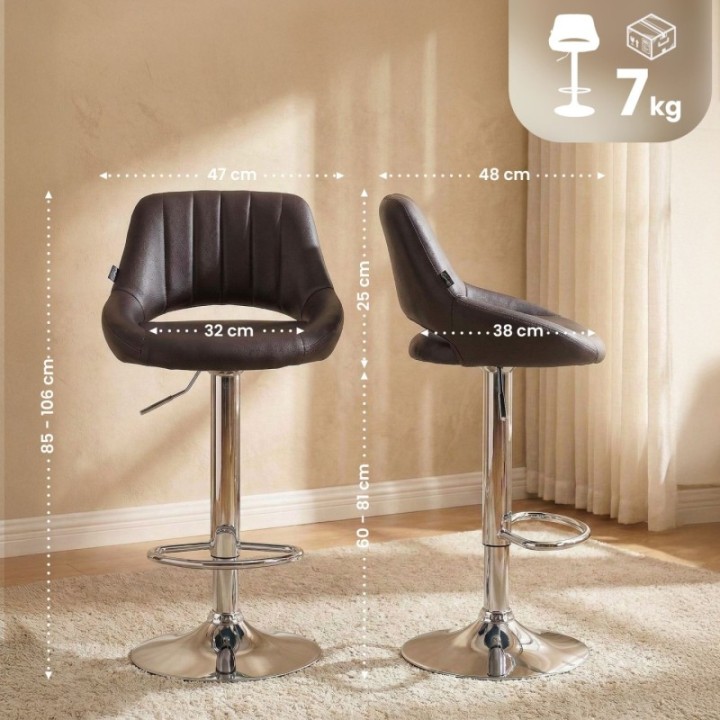 2er Set Barhocker Milet Kunstleder C