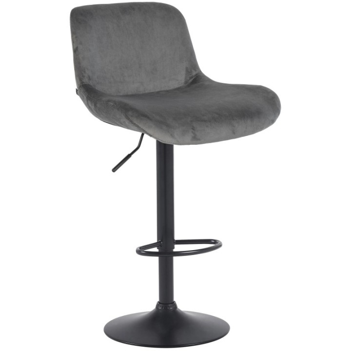 Barhocker Solon Schwarz Samt