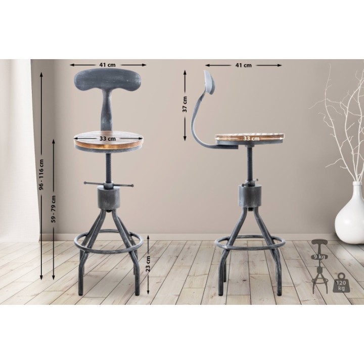 2er Set Barhocker Hanam
