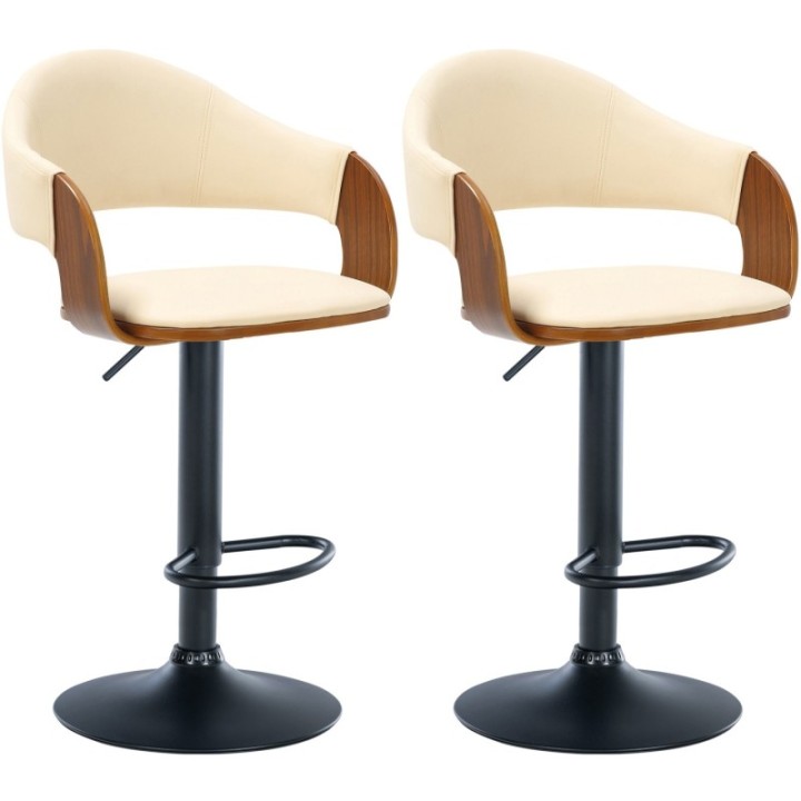 2er Set Barhocker Nilse Kunstleder schwarz