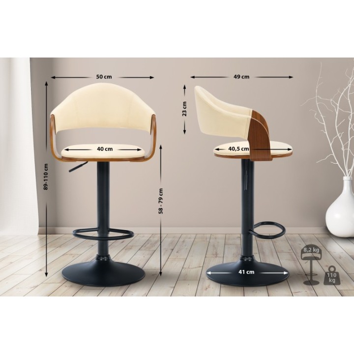 2er Set Barhocker Nilse Kunstleder schwarz
