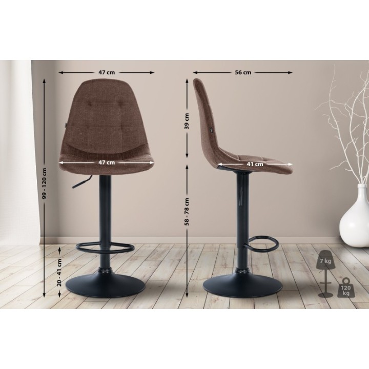 Barhocker Elmore Stoff B