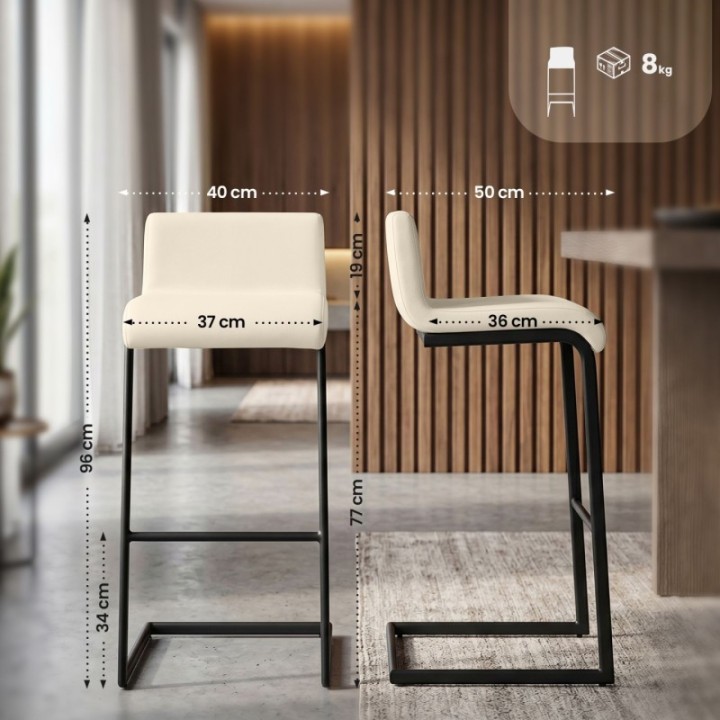 2er Set Barhocker Newport B Kunstleder