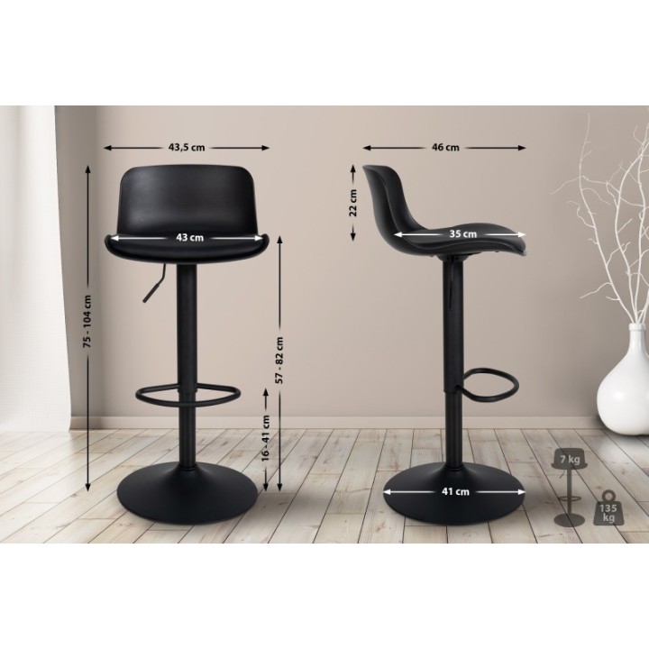 4er Set Barhocker Almada Kunstleder