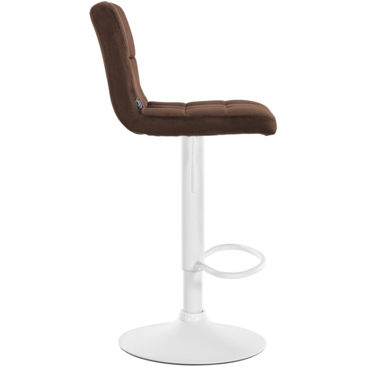 2er Set Barhocker Peru Samt weiß