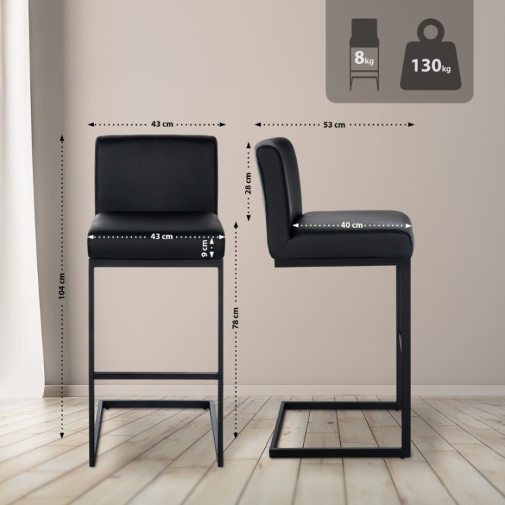 Barhocker Hopewell Kunstleder B