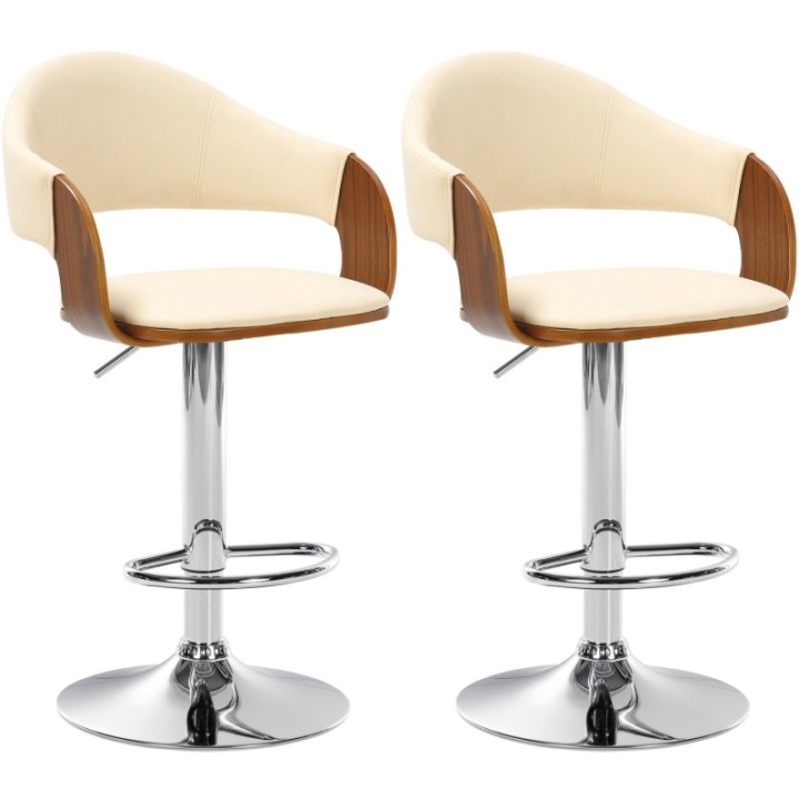2er Set Barhocker Nilse Kunstleder chrom