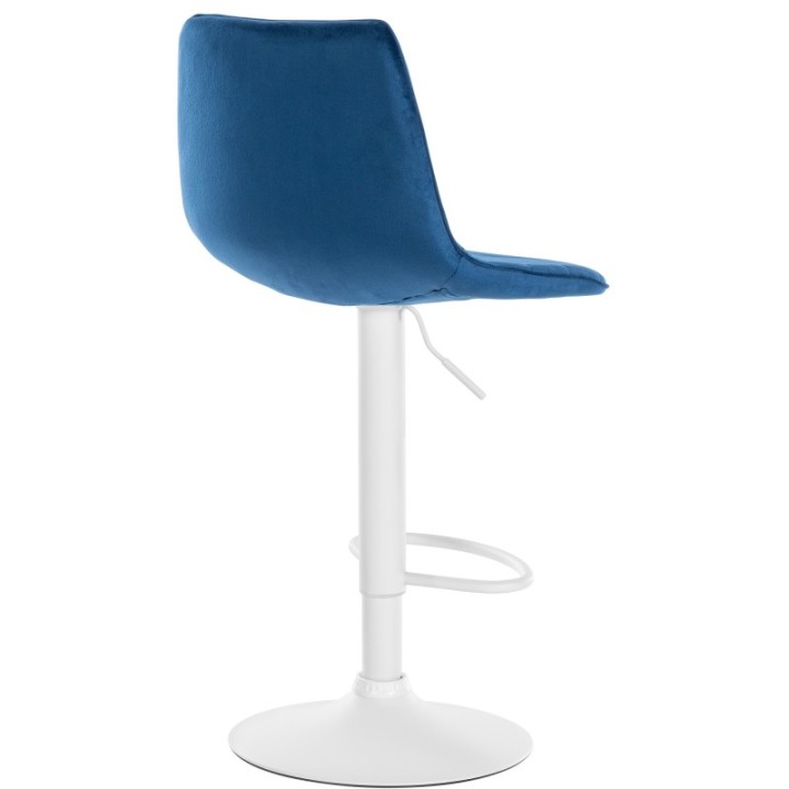 2er Set Barhocker Lex Samt Weiß