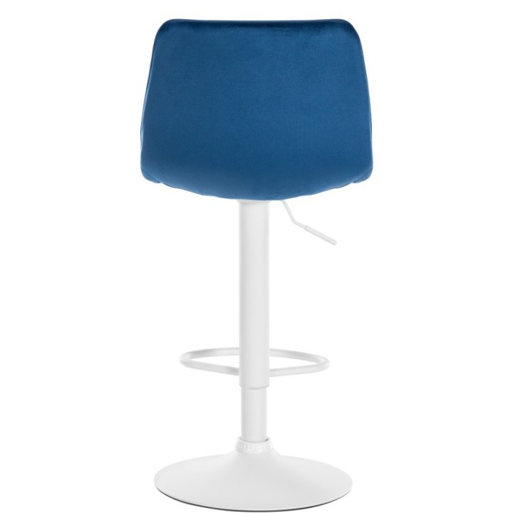 2er Set Barhocker Lex Samt Weiß