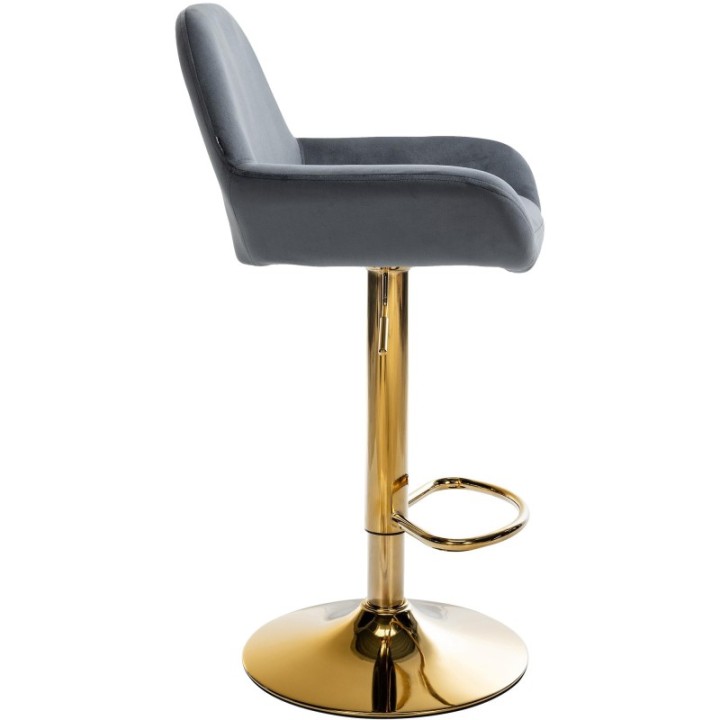 2er Set Barhocker Braga Gold Samt