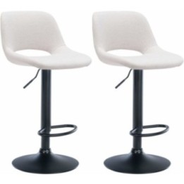 2er Set Barhocker Camden Stoff schwarz