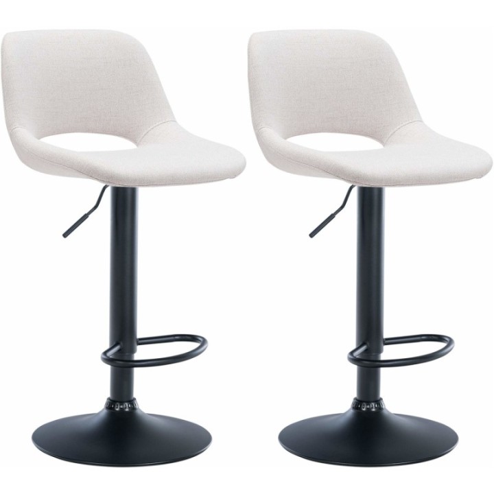 2er Set Barhocker Camden Stoff schwarz