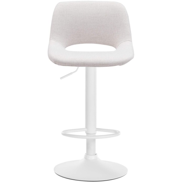 2er Set Barhocker Camden Stoff weiß