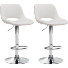 2er Set Barhocker Camden Samt chrom