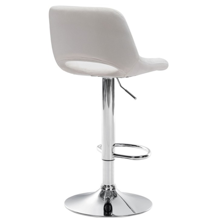 2er Set Barhocker Camden Samt chrom