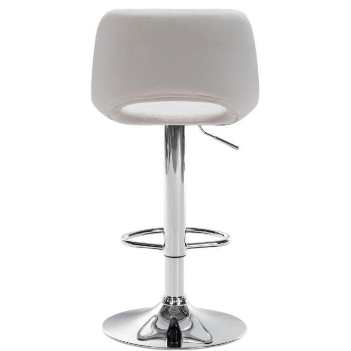 2er Set Barhocker Camden Samt chrom