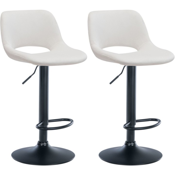 2er Set Barhocker Camden Samt schwarz