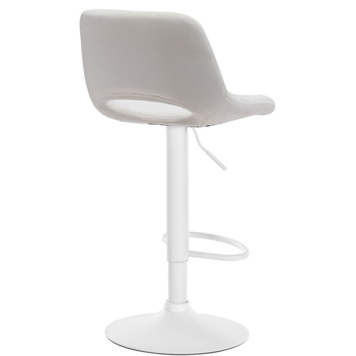 2er Set Barhocker Camden Samt weiß