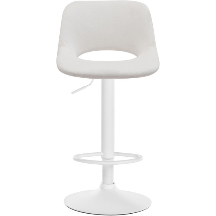 2er Set Barhocker Camden Samt weiß
