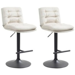 2er Set Barhocker Damar Samt schwarz 