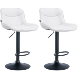 2er Set Barhocker Vonore Kunstleder schwarz