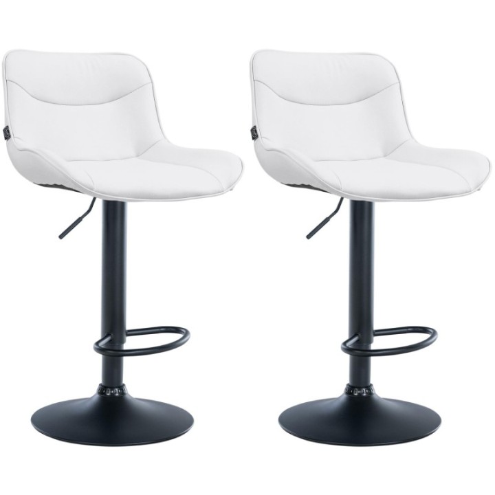 2er Set Barhocker Vonore Kunstleder schwarz