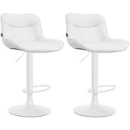 2er Set Barhocker Vonore Kunstleder weiß