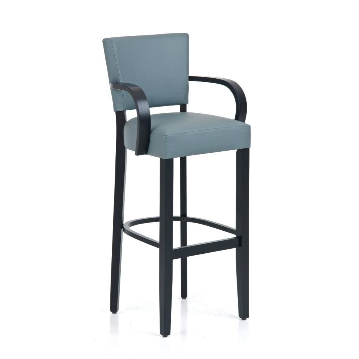 Barhocker Ethel mit Armlehne schwarz