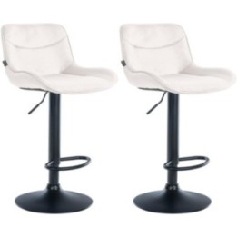 2er Set Barhocker Vonore Samt schwarz