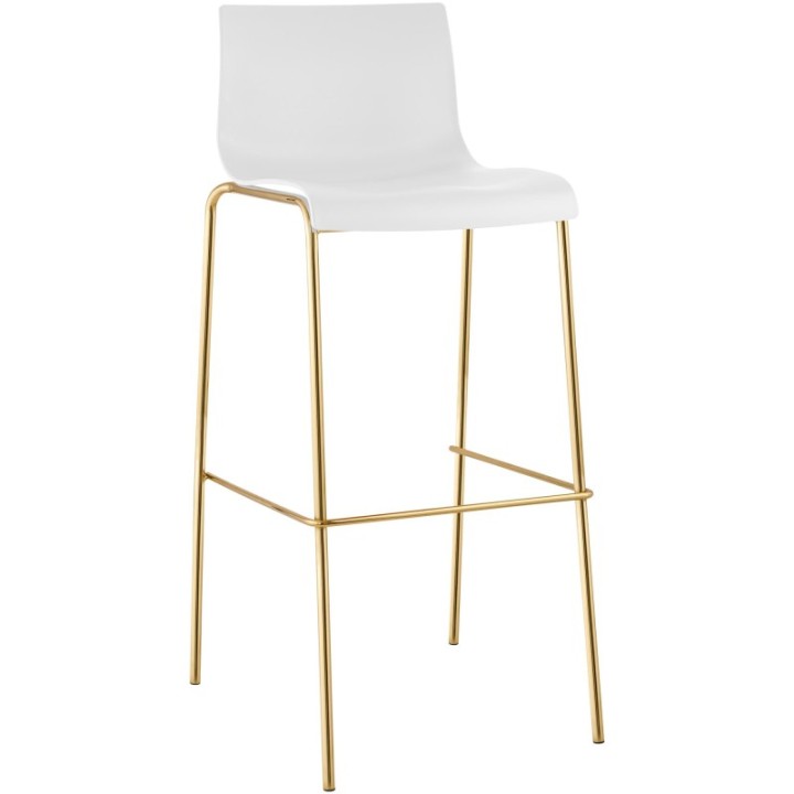 Barhocker Hoover Kunststoff 4-Fuß Gold