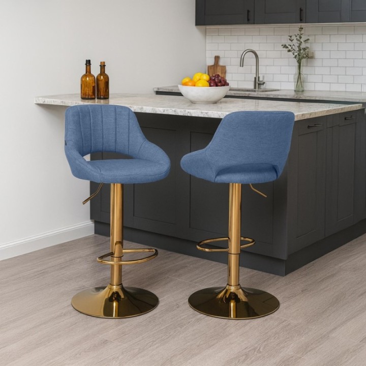 Barhocker Milet Stoff gold